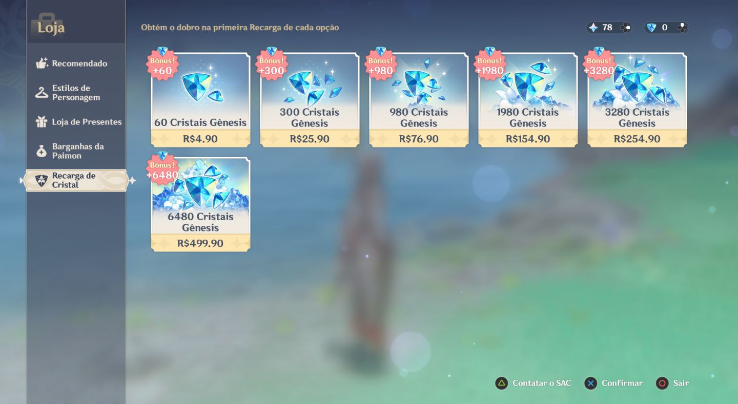 (PROMOÇÃO) CONTA GENSHIN 43 CHAR 5 STAR | 31 ARMASS | AR 60 IMPERDÍVEL