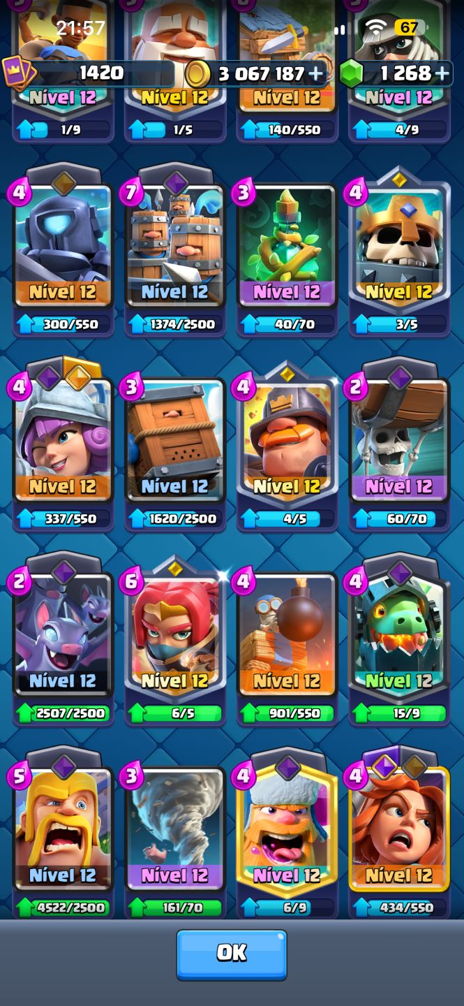 Conta de clash 13.800K