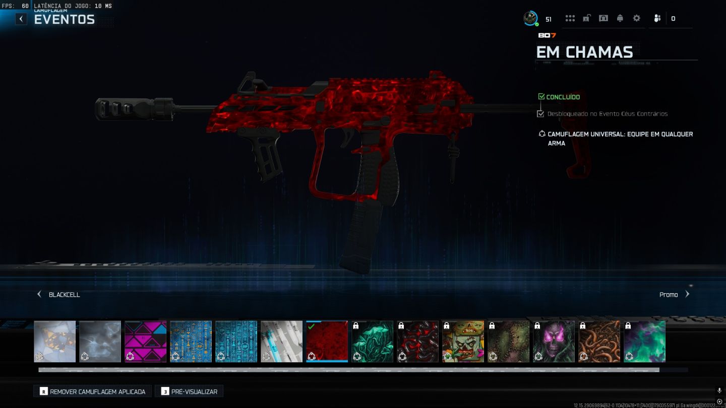 Conta B07/Warzone rank Carmesim