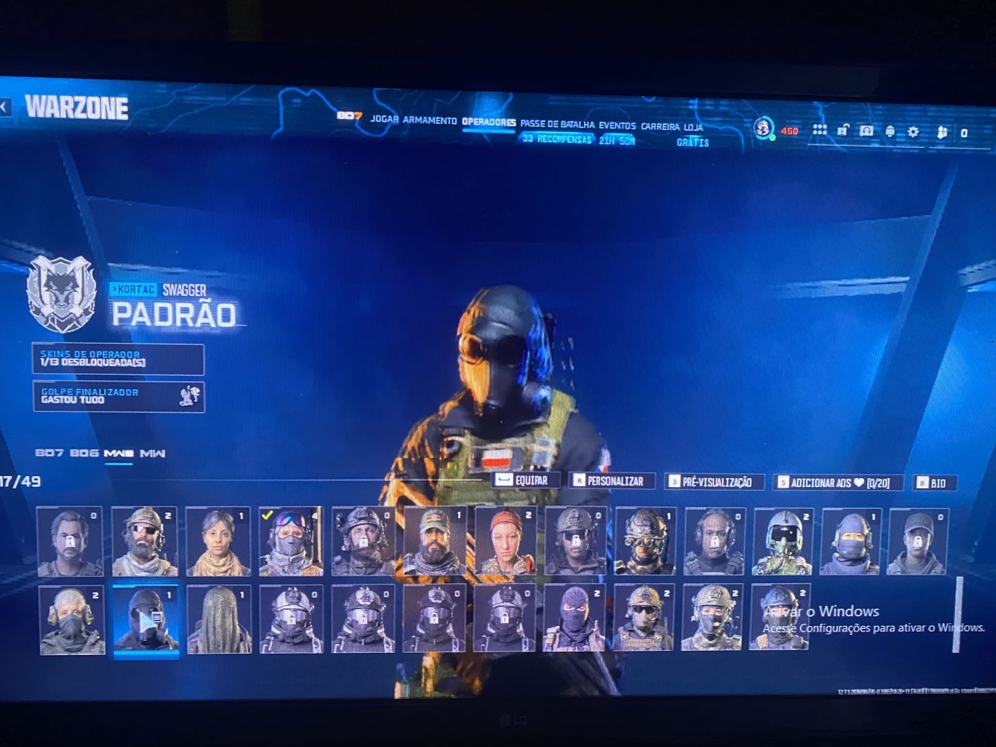 Conta warzone top com varias skins valeria iceflow dentre outras