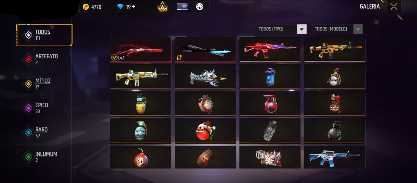 CONTA DE FREE FIRE COM OS PRIMEIROS PASSES