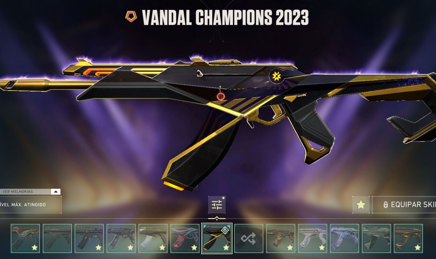 CONTA VALORANT MAIS DE R$ 3K GASTOS MUITAS SKINS - VANDAL CHAMPIONS 2023