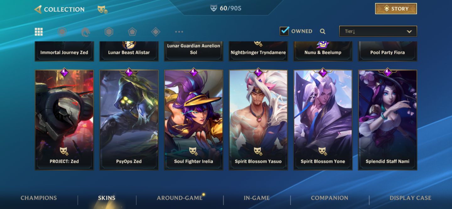 Conta Wild Rift Diamante com 60 Skins