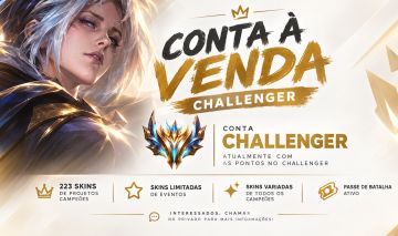 Conta à venda R$550 | 223 skins | Challenger | Passe ativo