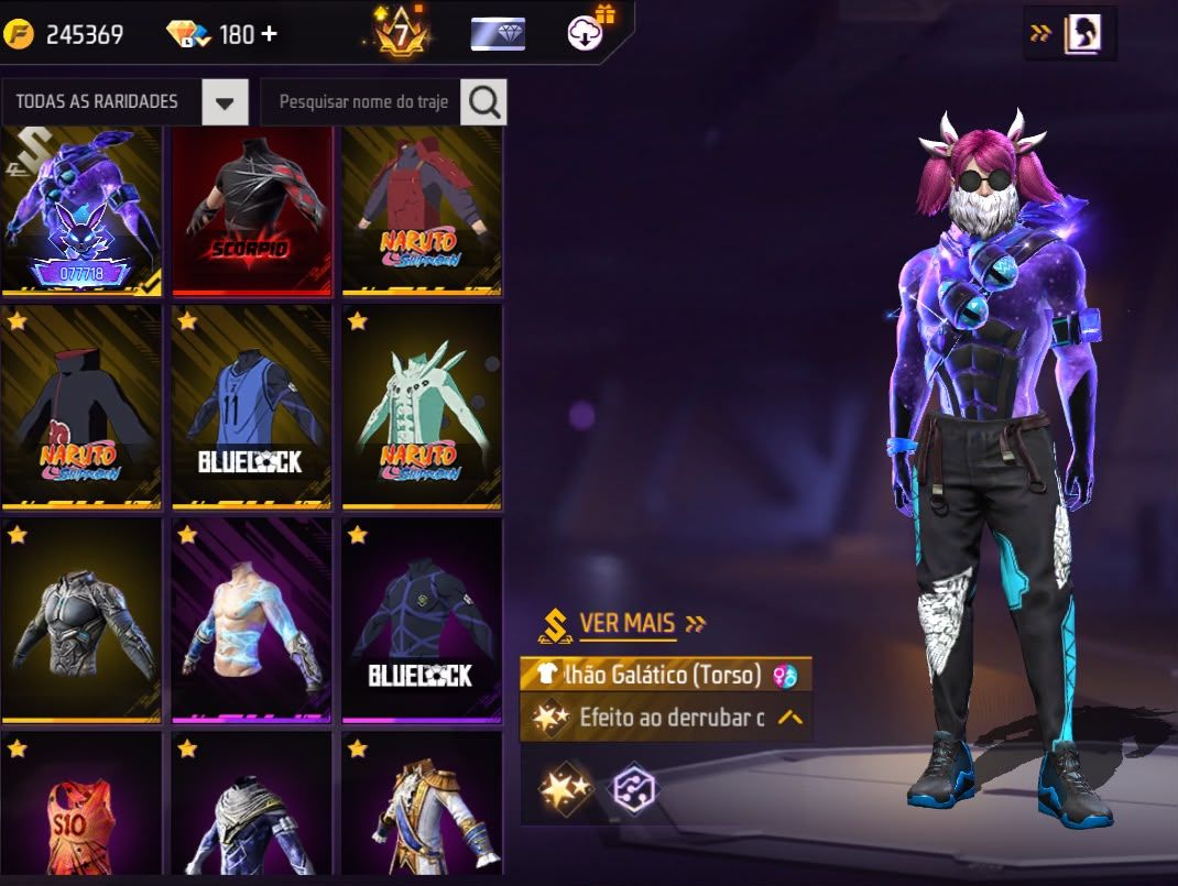 Conta free fire gemada com 8 evolutivas, 5 entradas, 4 angelicais, prime level 7