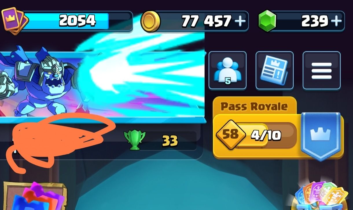 Conta Clash Royal arena sazonal 1