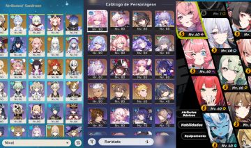 Conta GENSHIN + HSR + ZZZ BINA, ZIBAI, FLINS, CYRENE, EVANESCIA, REMIELLE, SHUNG