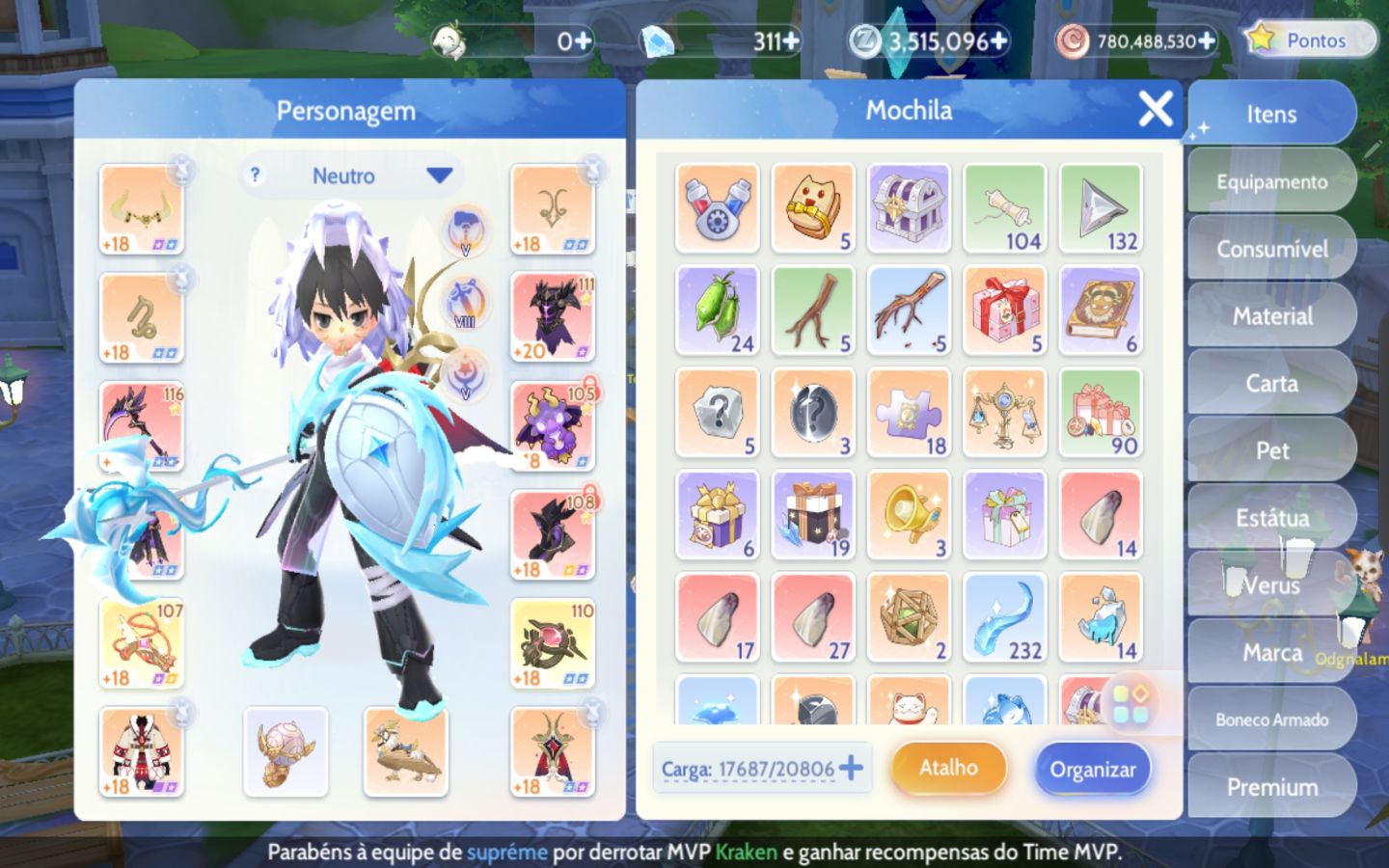 Ragnarok origin global lvl 143 700k poder