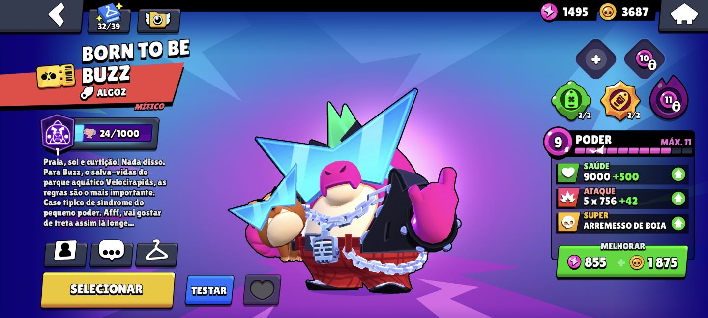 CONTA BRAWL STARS 2019 COM SHELLY BRUXA E LEON LOBISOMEM