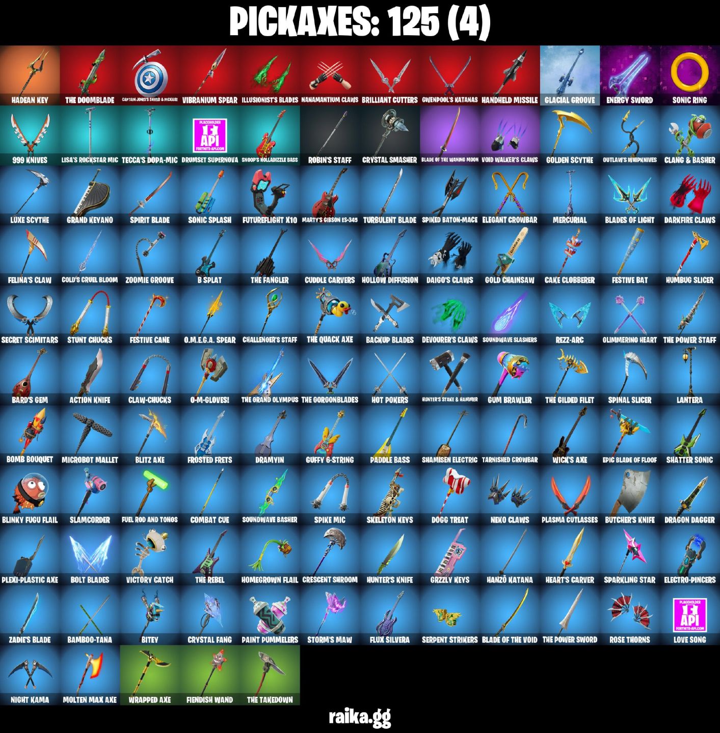 46 Skins - Gwenpool, Doom, War Machine, Emma Frost, Santa Dogg, 0 vbucks