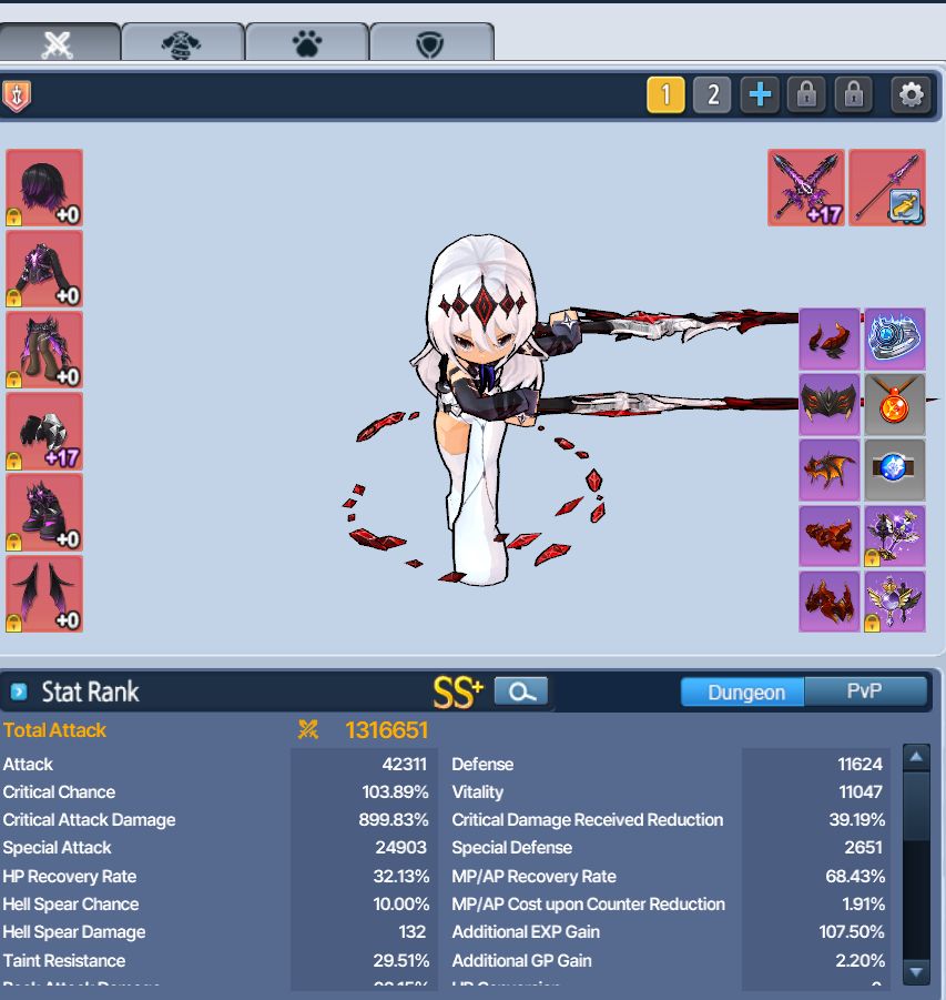 Conta EndGame GrandChase Classic C-Lvl 635 | Média da conta 1KK+