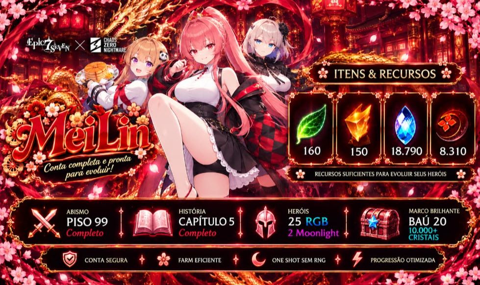 Epic Seven Conta Early Game com Collab CZN, PvE avançado e Recursos