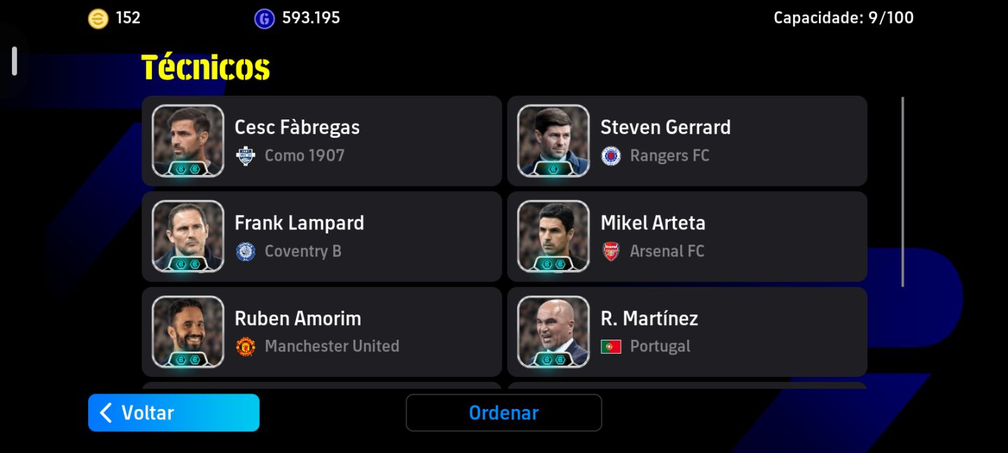 Conta eFootball - Completa full épica e bem montada (3285 de força coletiva)