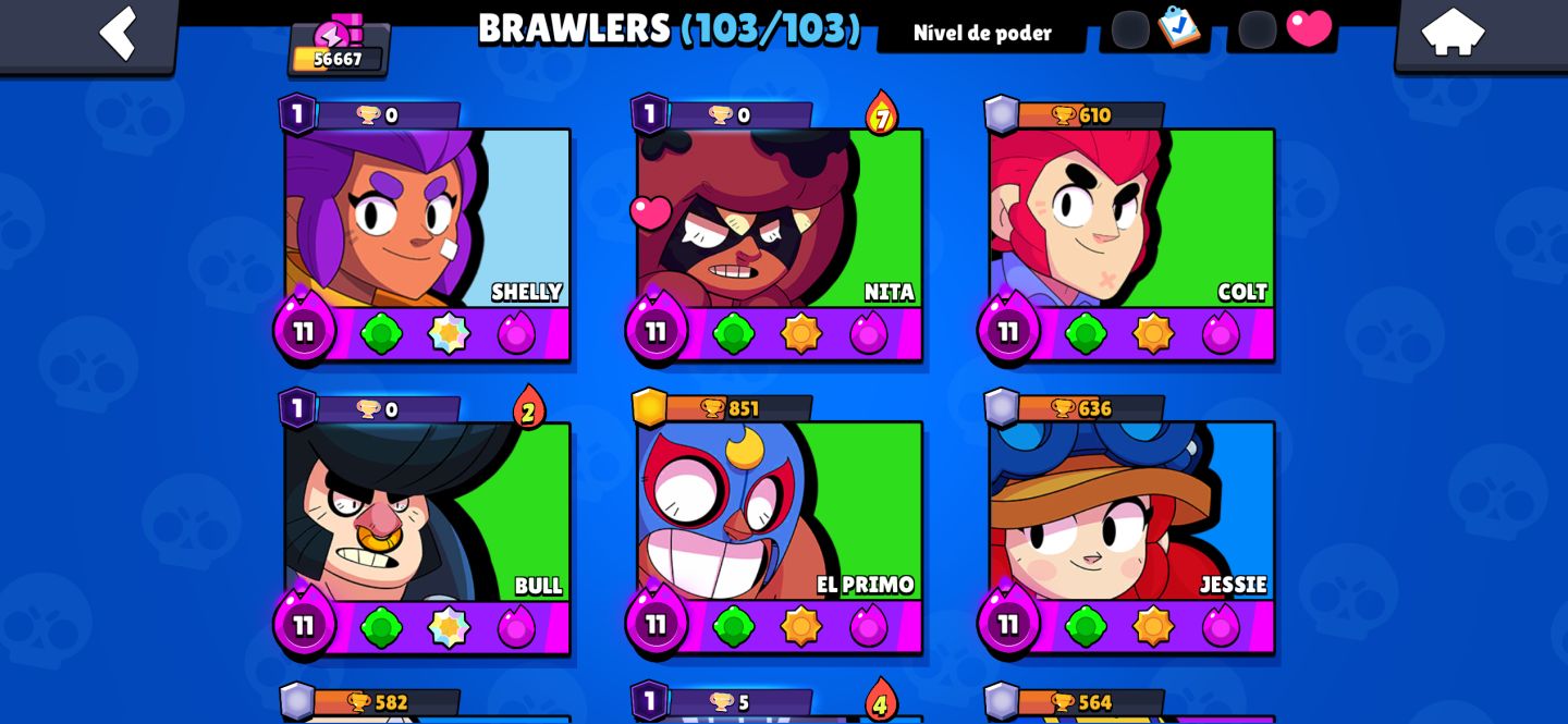 Conta brawl stars 56k + 288 skins