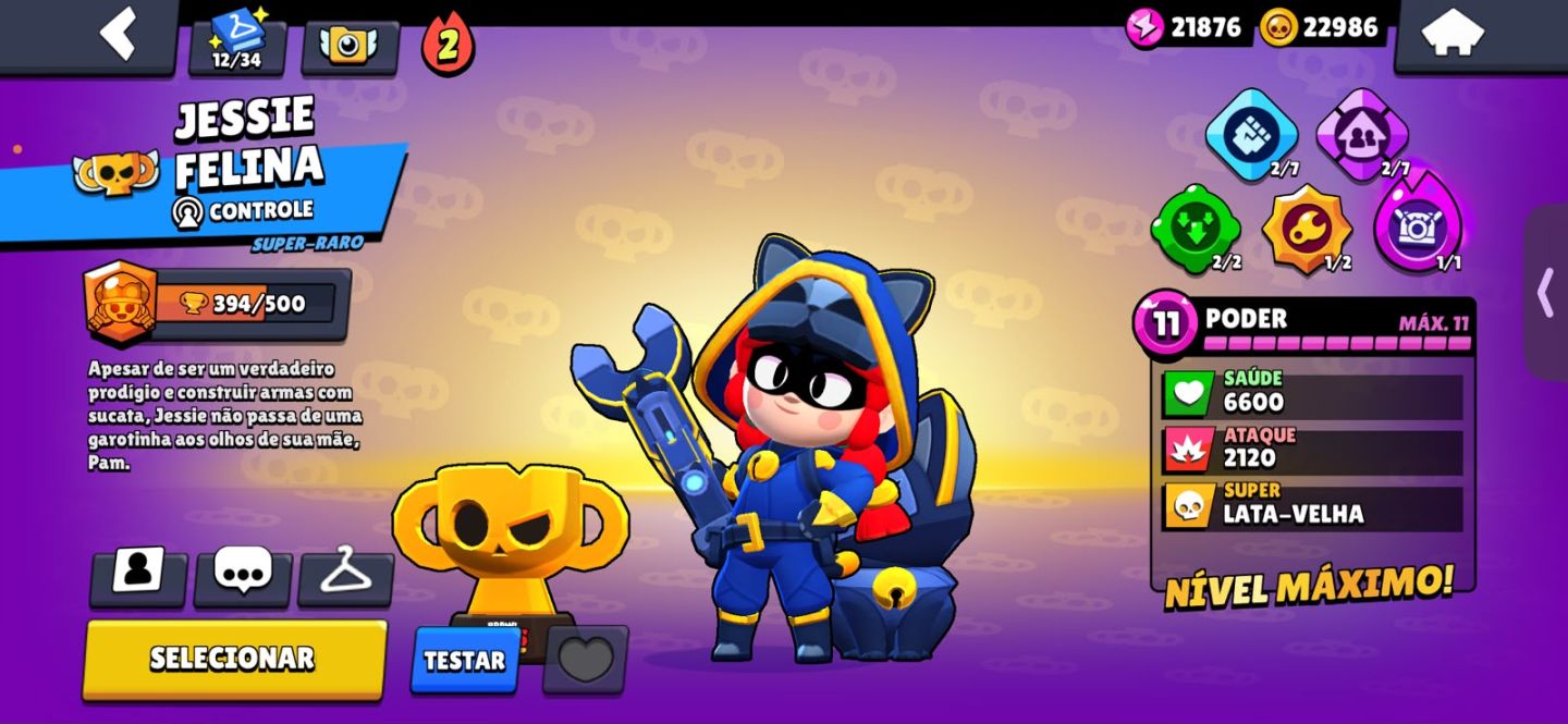CONTA DE BRAWL STARS DE 2022 COM SPIKE DAS TREVAS E TICK MECHAGHIDORAH