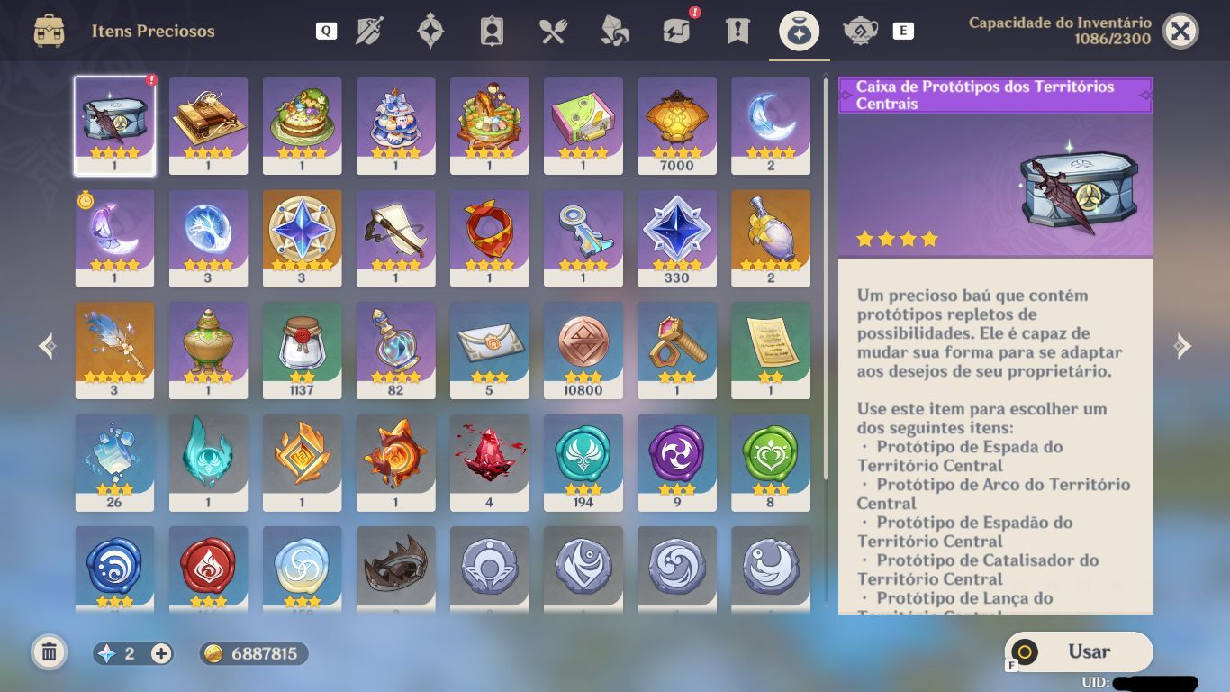 Promoção CONTA GENSHIN IMPACT ENDGAME 25 PERSONAGENS 5+ Skins de 7 Limitadas