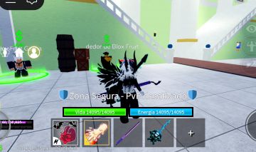 Conta blox fruits com Dragon, Kitsune, Dough e gás permanentes e gamepass