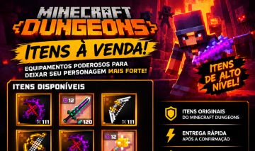 MINECRAFT DUNGEONS 1 QUALQUER ITEM !!!