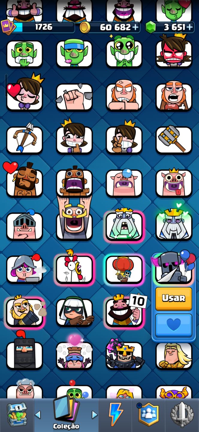 Conta Clash Royale Nível 16 Várias Cartas Nível Máximo 14k troféus Arena Campeão