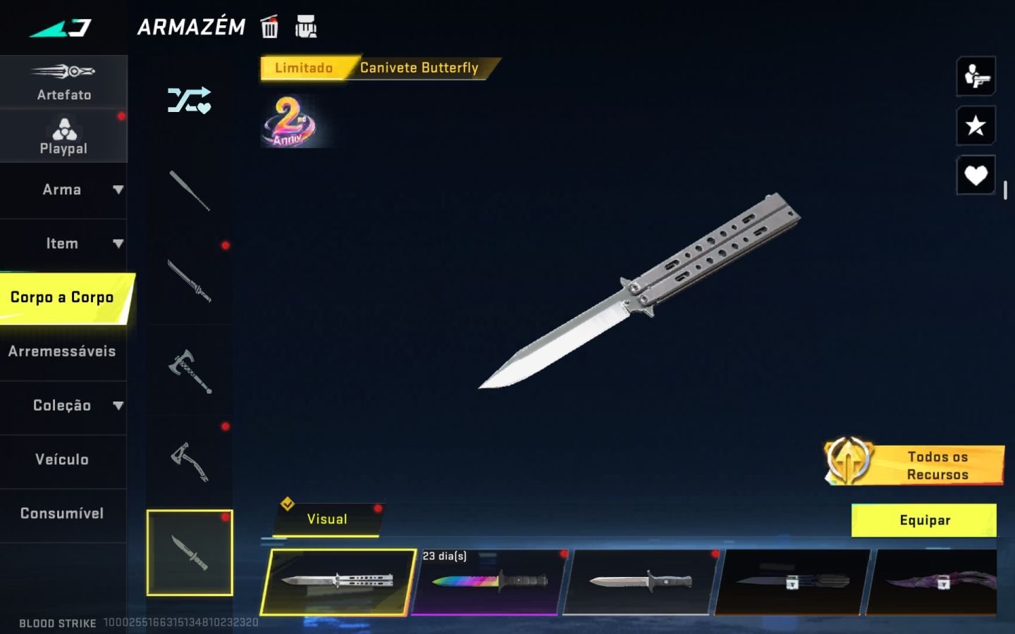 Conta de blood strike/ com skins raras/ pra sair logo