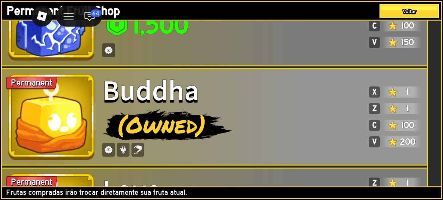 Conta blox fruits end game, conta completa, +skins no catálogo