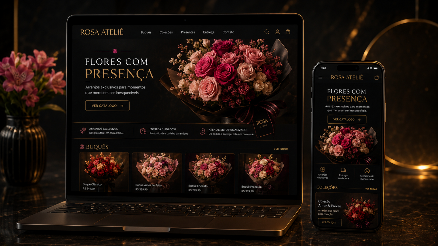 Criação de Mini Site Premium | Página Web Profissional