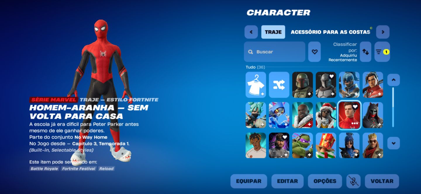 CONTA FORTNITE 36 SKINS /// 4 TARTARUGAS NINJAS /// NOVO HOMEM ARANHA /// STAR W