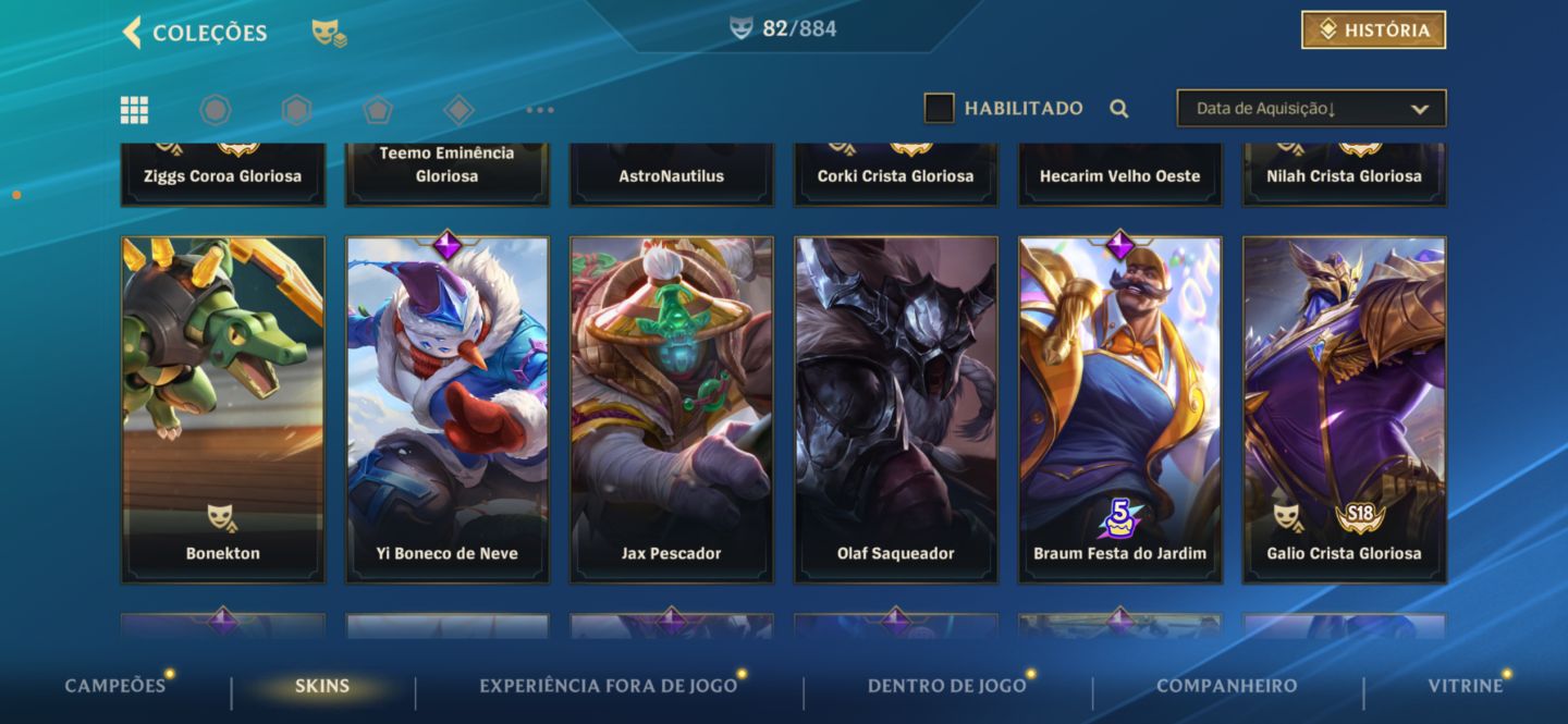 Conta Wild Rift Mestre 3 full champs, 82 skins