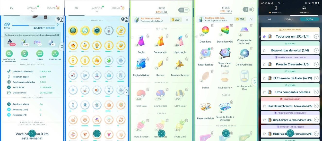 CONTA POKEMON GO LEVEL 55 | 87 LENDARIO | 58 BRILHANTE | MEW E CELEBI SHINY