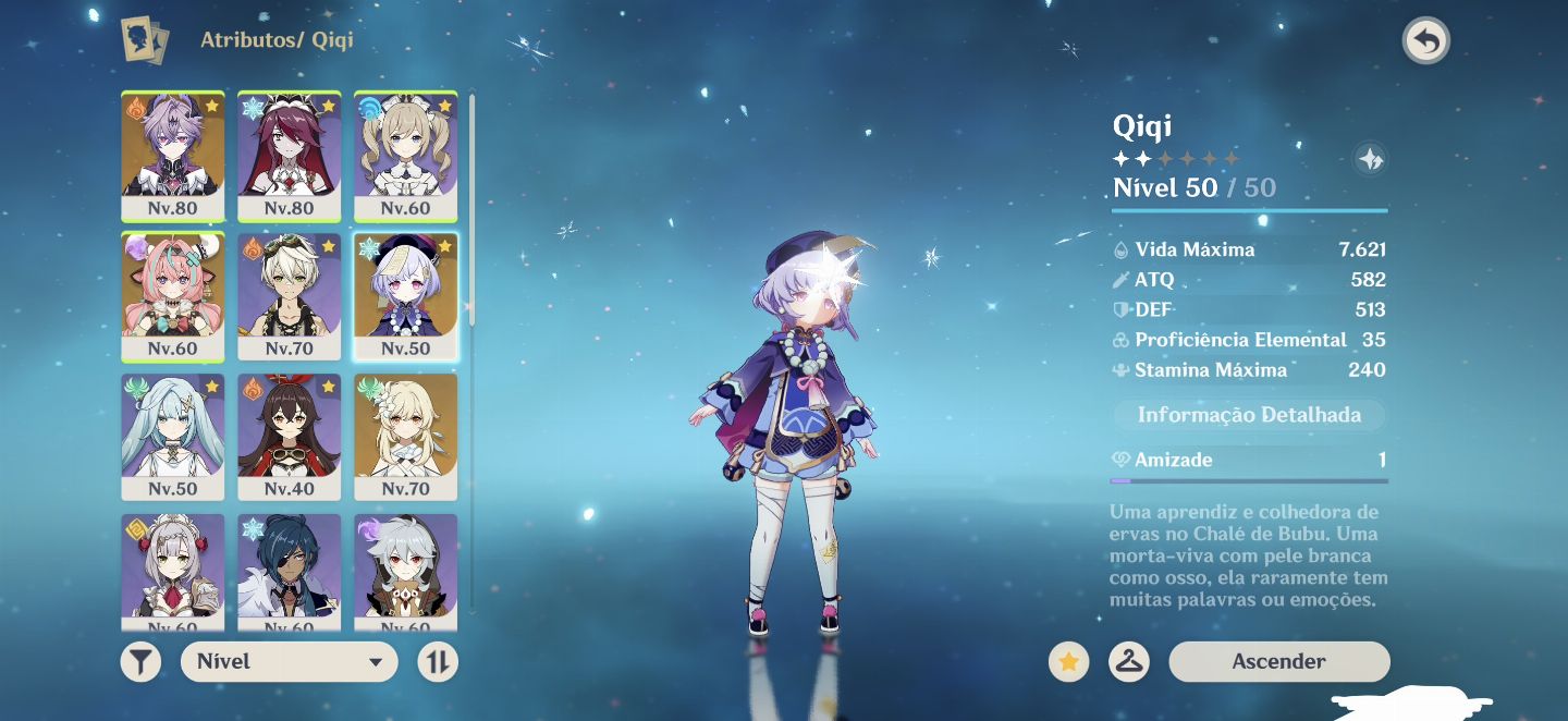 Conta Genshin Impact com skins lendárias