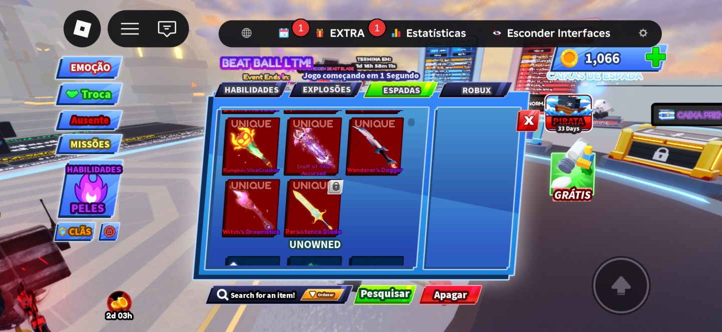 Conta do Roblox, Muitas skins, Muito boa no Blox fruits..