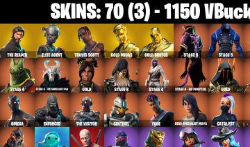 70 skins | The Reaper | Elite Agent | Travis Scott | Gold Midas | 1150 VB