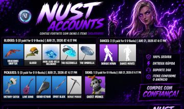 Conta de fortnite para quem deseja começar no game com algumas skins