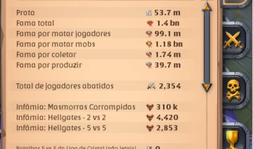 Conta Albion + de 1BM de fama FULL PLACA/COURO/PANO e 2 ARMAS no 120 coleta T8
