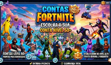 CONTAS FORTNITE LEVEL 50+ PRONTAS PARA JOGAR - entrega automática