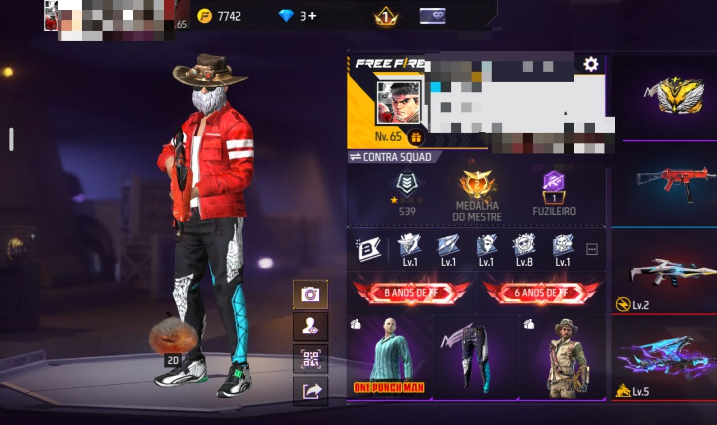 Conta de Free Fire antiga e gemada