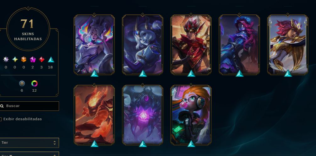 Conta league of legends 71 Skins
