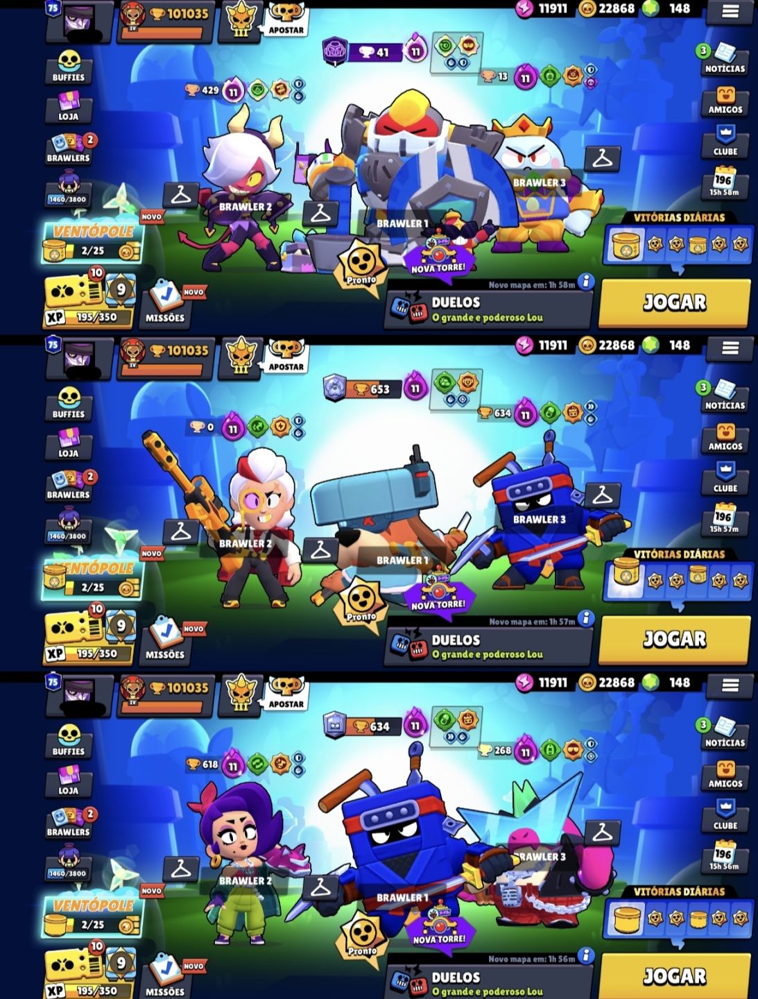 Conta Brawl 100k mestres 3 com matcherino e 8 ranks 35