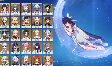 Conta genshin endgame 31 5 estrelas e 19 armas 5 estrelas