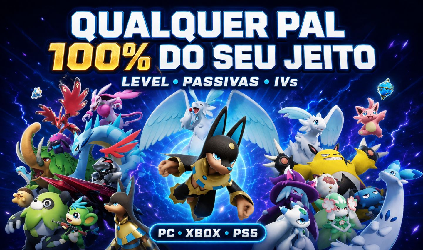 PALWORLD | QUALQUER PAL 100% PERSONALIZADO LEVEL, PASSIVAS,E IVs À SUA ESCOLHA