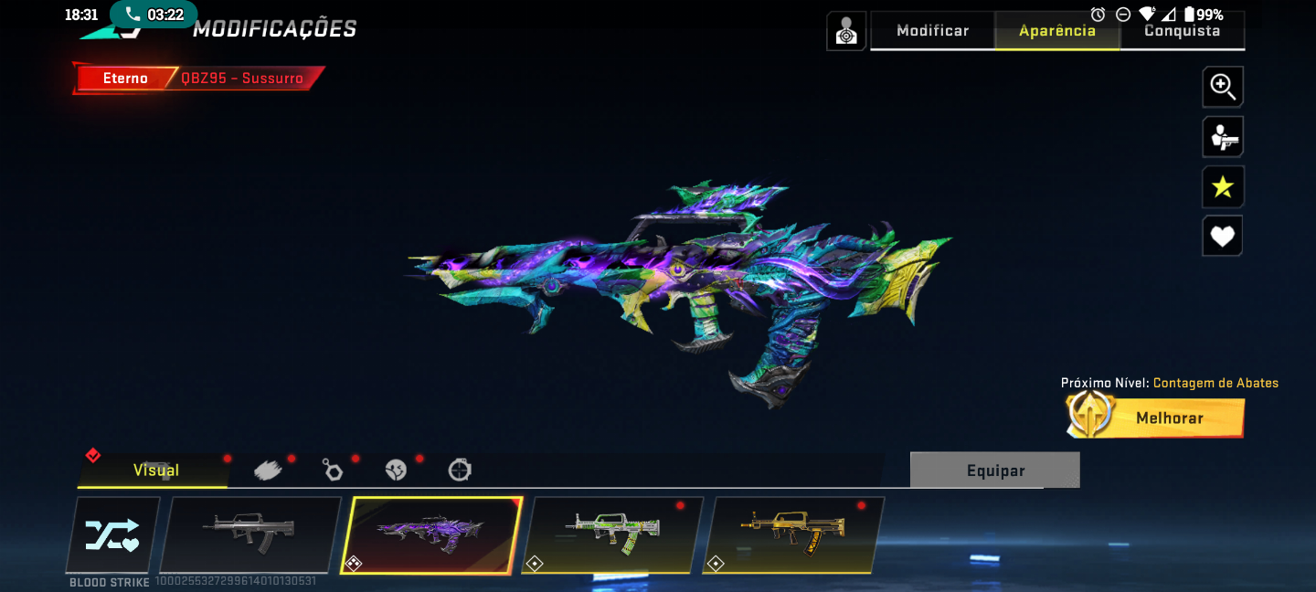 Blood strike ( CONTA COM BASTANTE SKINS DE ARMAS INCLUINDO 2 EVO)