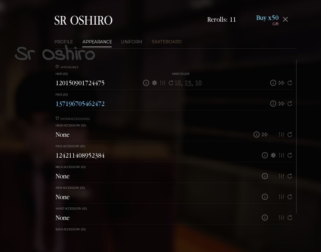 Conta gakuran com rosto mogger e luta lendaria 1,86cm