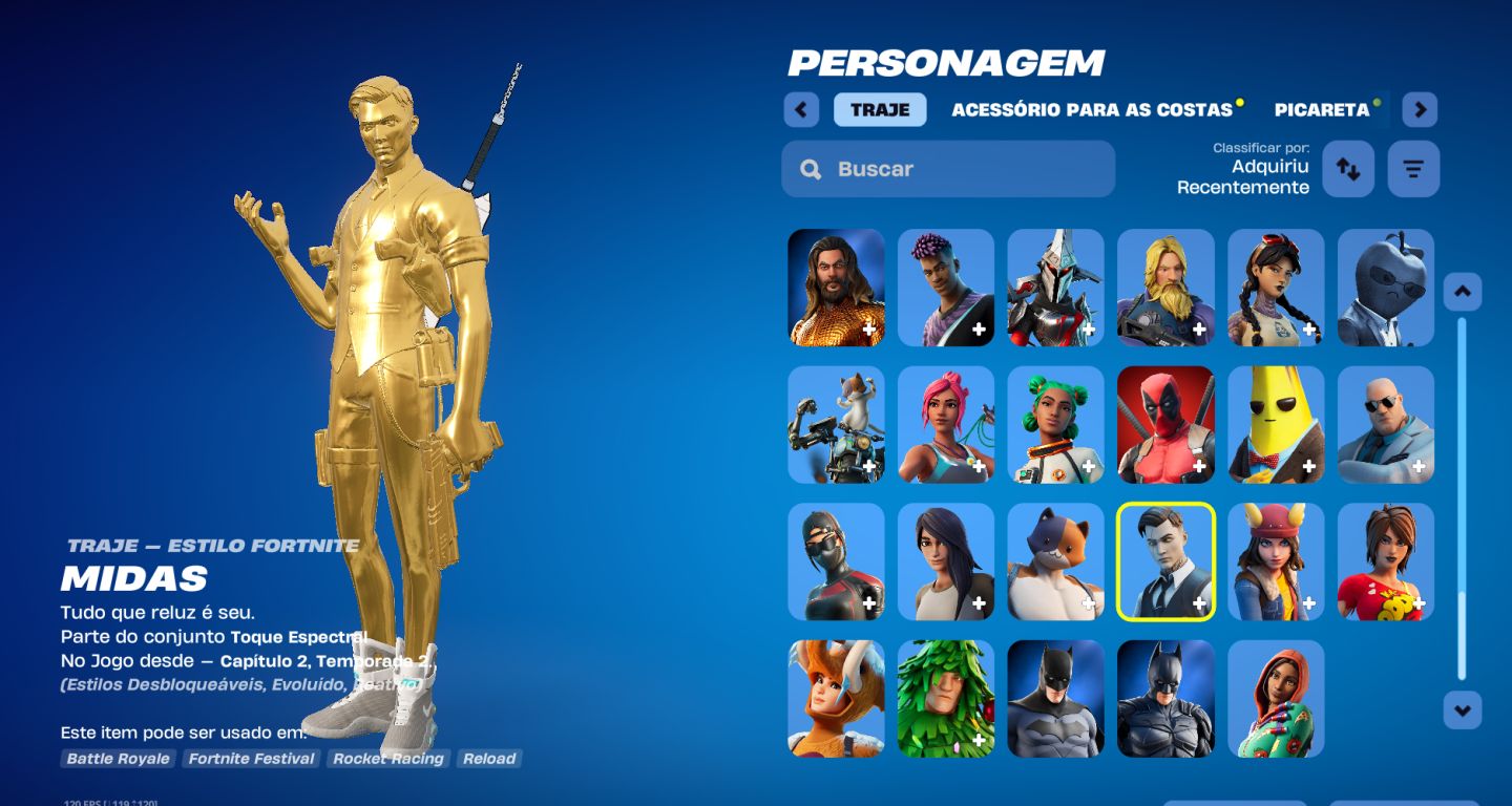 Conta Epic + fortnite com varias skins, Jogos, club e passes.