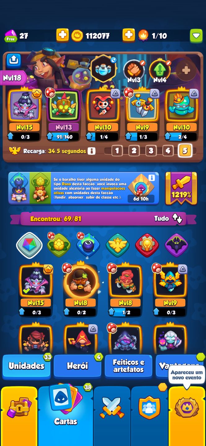 Conta Rush Royale BANSHEE 15