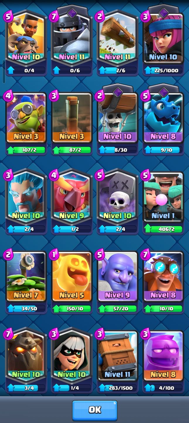 Conta Clash Royale Vários Personagens + 1 Campeão