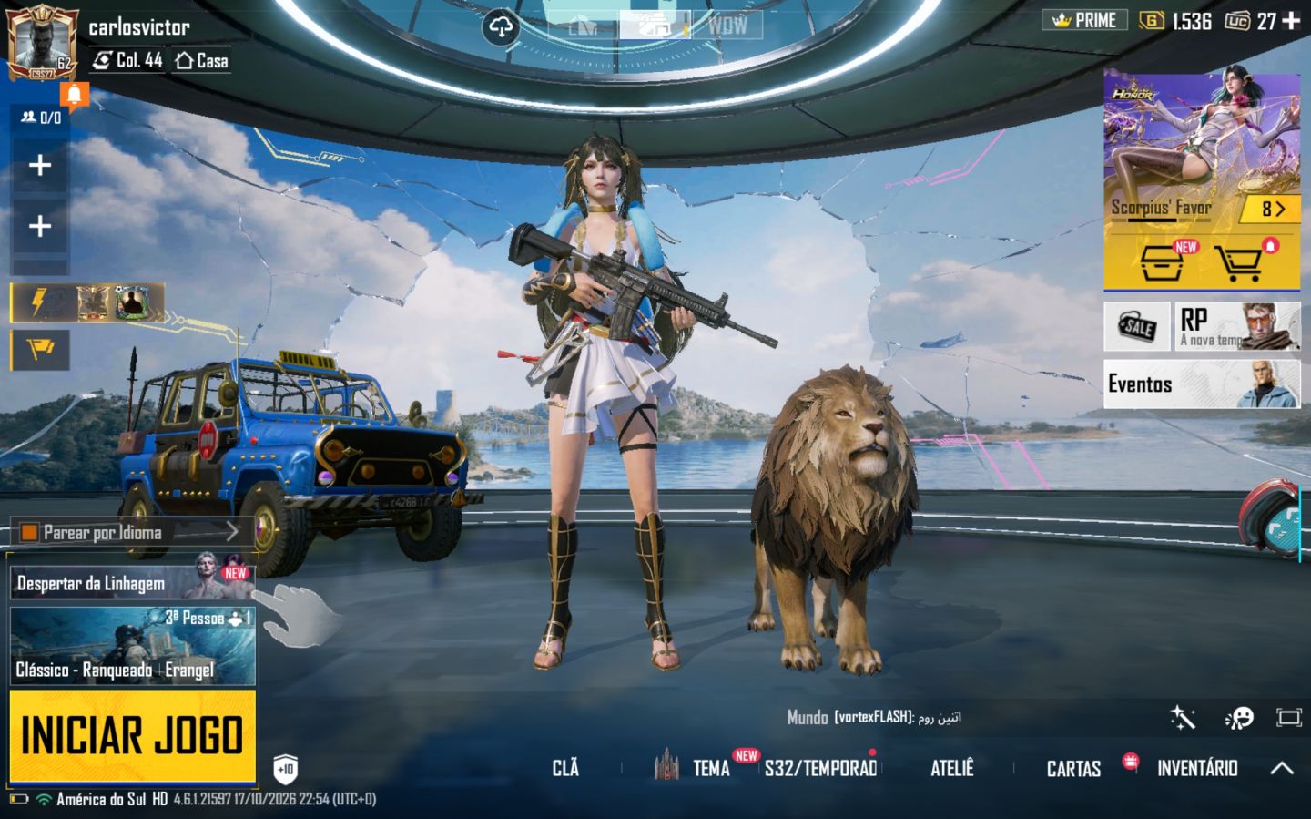 Conta pubg mobile com m4 glacial e outras armas e skins