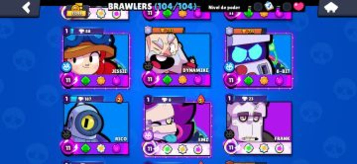 Conta de Brawl Stars de 2019, contém skins raras e 600 gemas. Olhe a descrição.