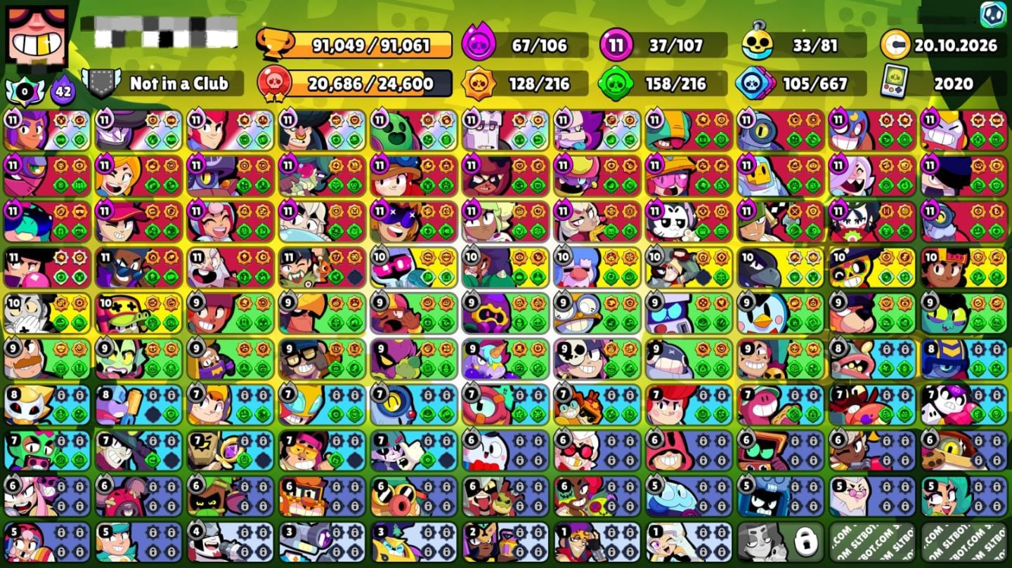 Conta de Brawl Stars | 91K de Troféus | Skins Exclusivas! | Criação: 2020 | Rara