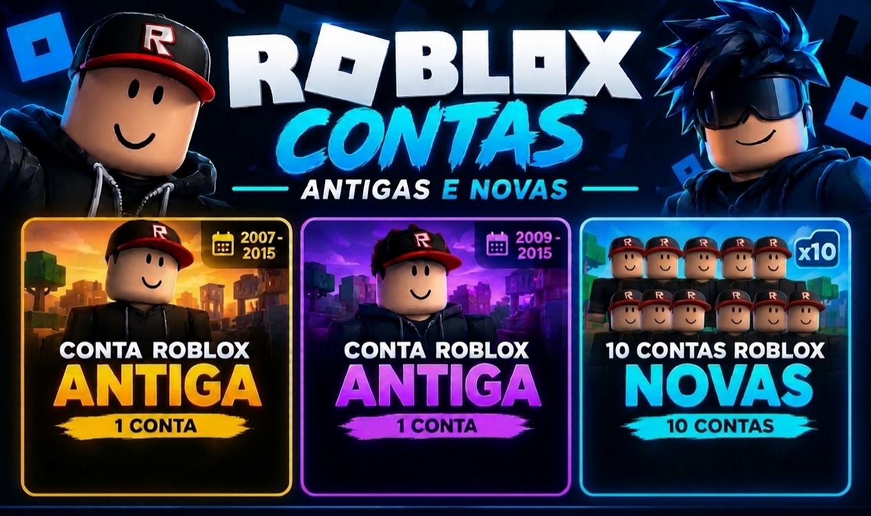 Contas Roblox Novas e Antigas | Diferentes Anos