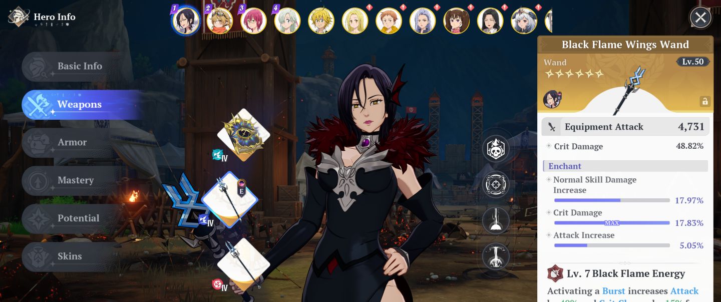 CONTA COM MERLIN P10 ELIZABETH P10 MELIODAS P9 The Seven Deadly Sins Origin 7DS